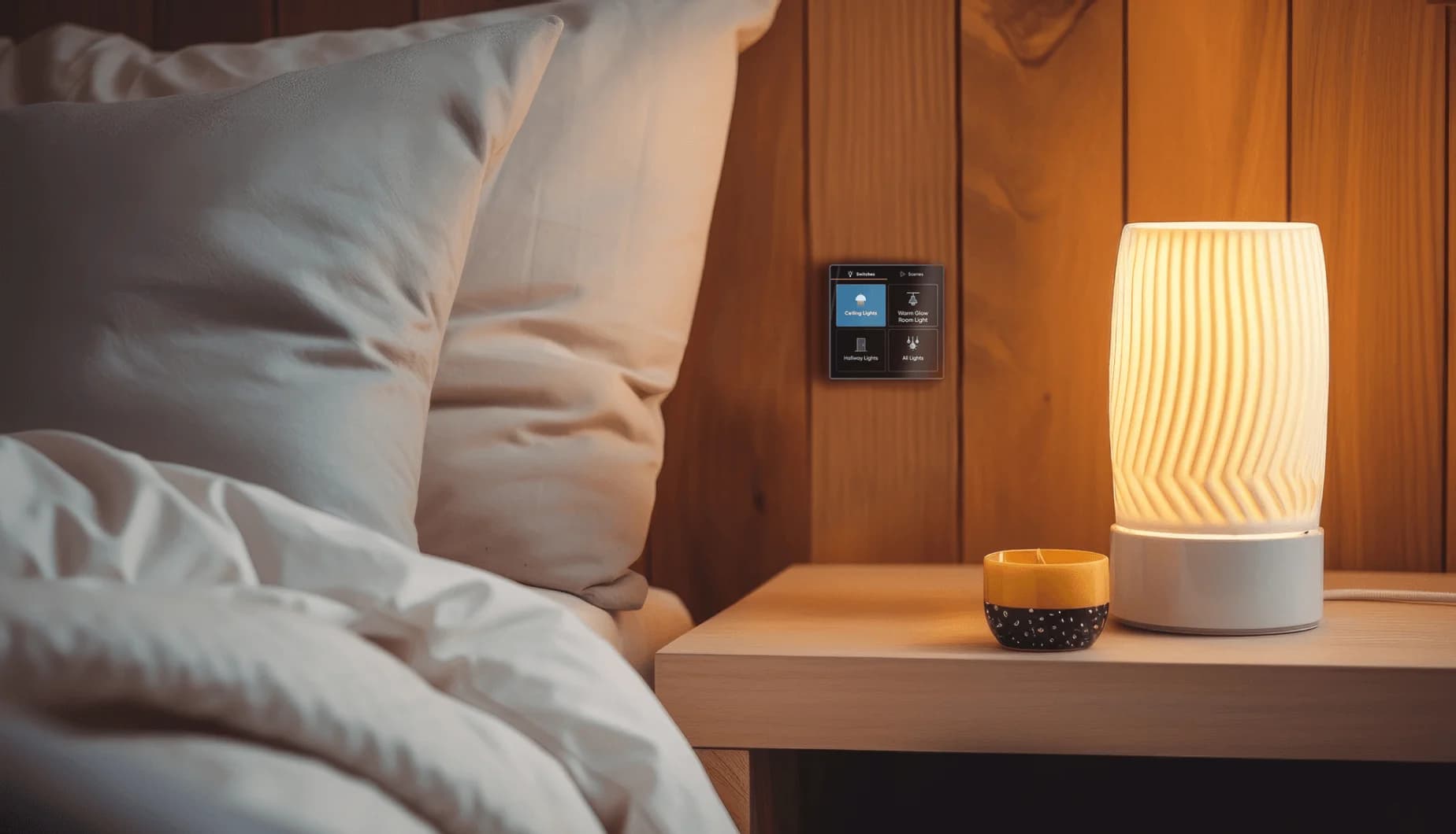 Hotel room with MTronic LCD Touch Panel Installed