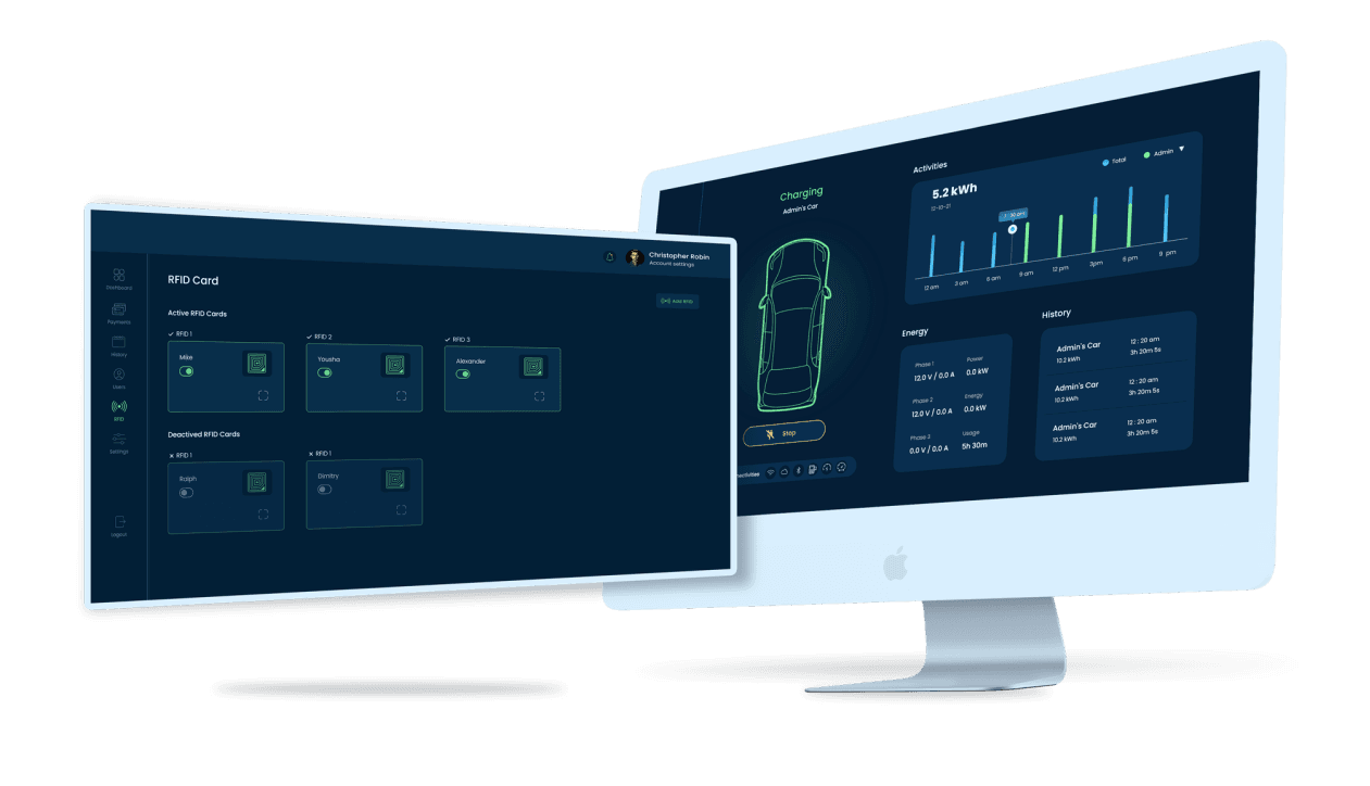 MCharger dashboard