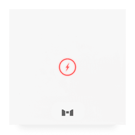 A white 2D illustration of the smart power panel by MTronic.