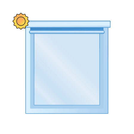 Blinds rolls up by MTronic Smart Blind