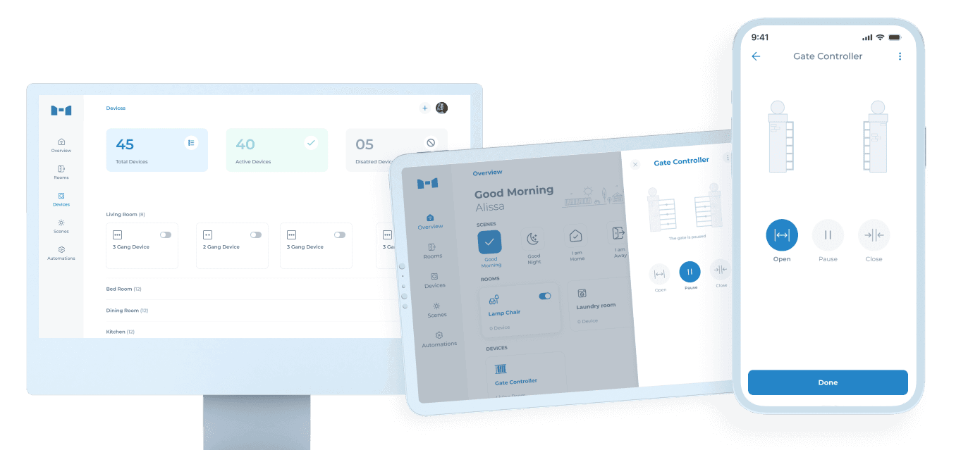 MTronic Portal and App Mockup Illustrations