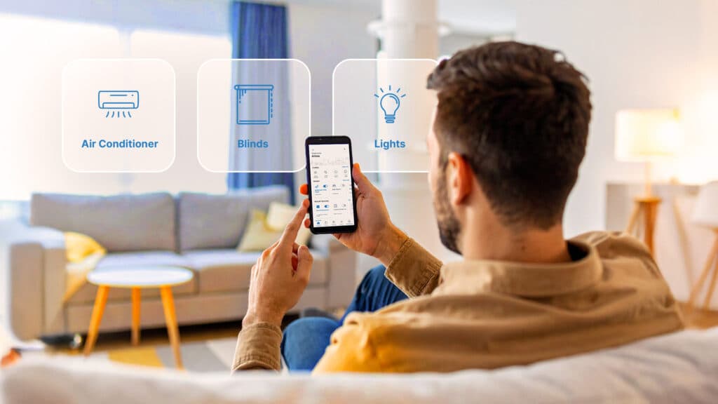 Control you AC's, Blinds and lights with a tap.