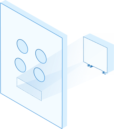 An illustration of the smart switches shown with the solid-state relays.